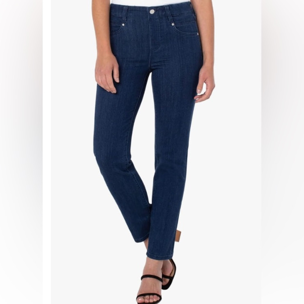 Liverpool Dark Blue Gia Glider The Slim Pull On Denim Jeans